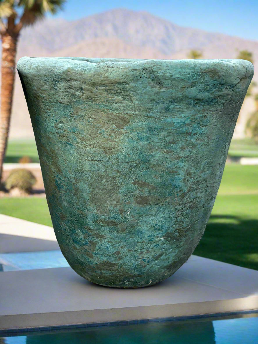 XL Cerulean Concrete Statement Planter